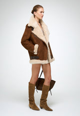 VSP - Antonella - Tobacco Shearling Coat
