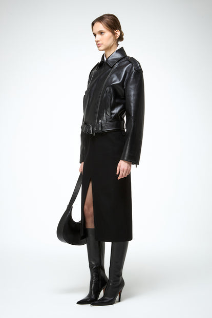 V S P - Anya - Black Leather Jacket