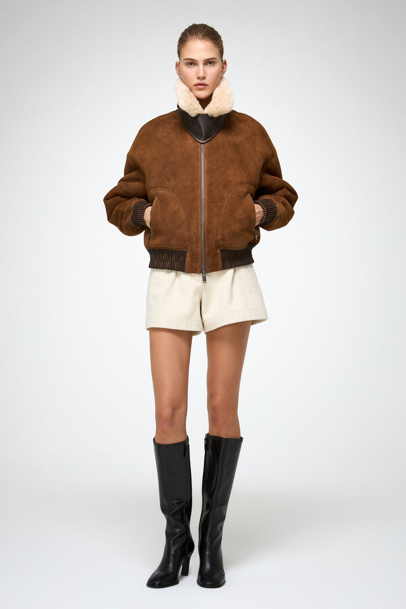 VSP - Tricia - Tobacco Shearling Jacket