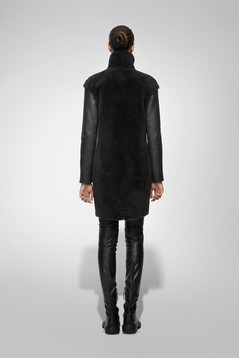 July - Anthracite Shearling Coat