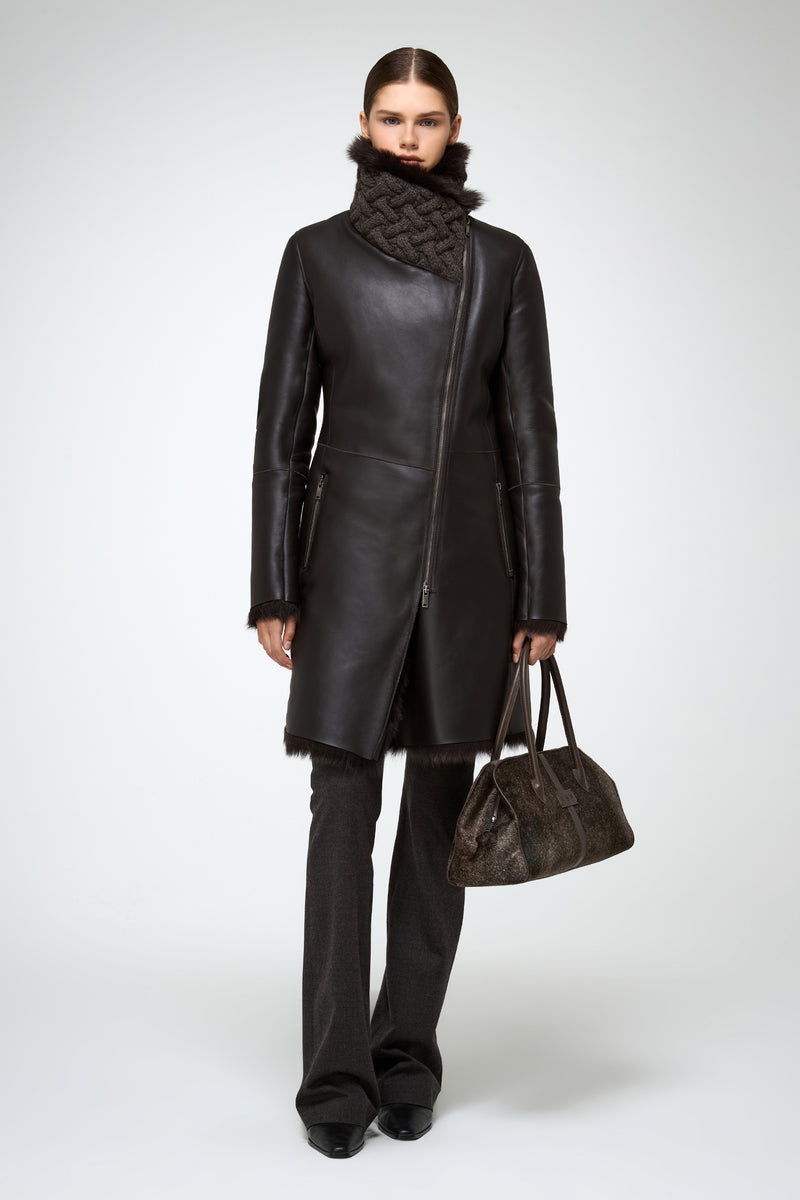 VSP - Mylena - Toscana Brown Shearling Coat
