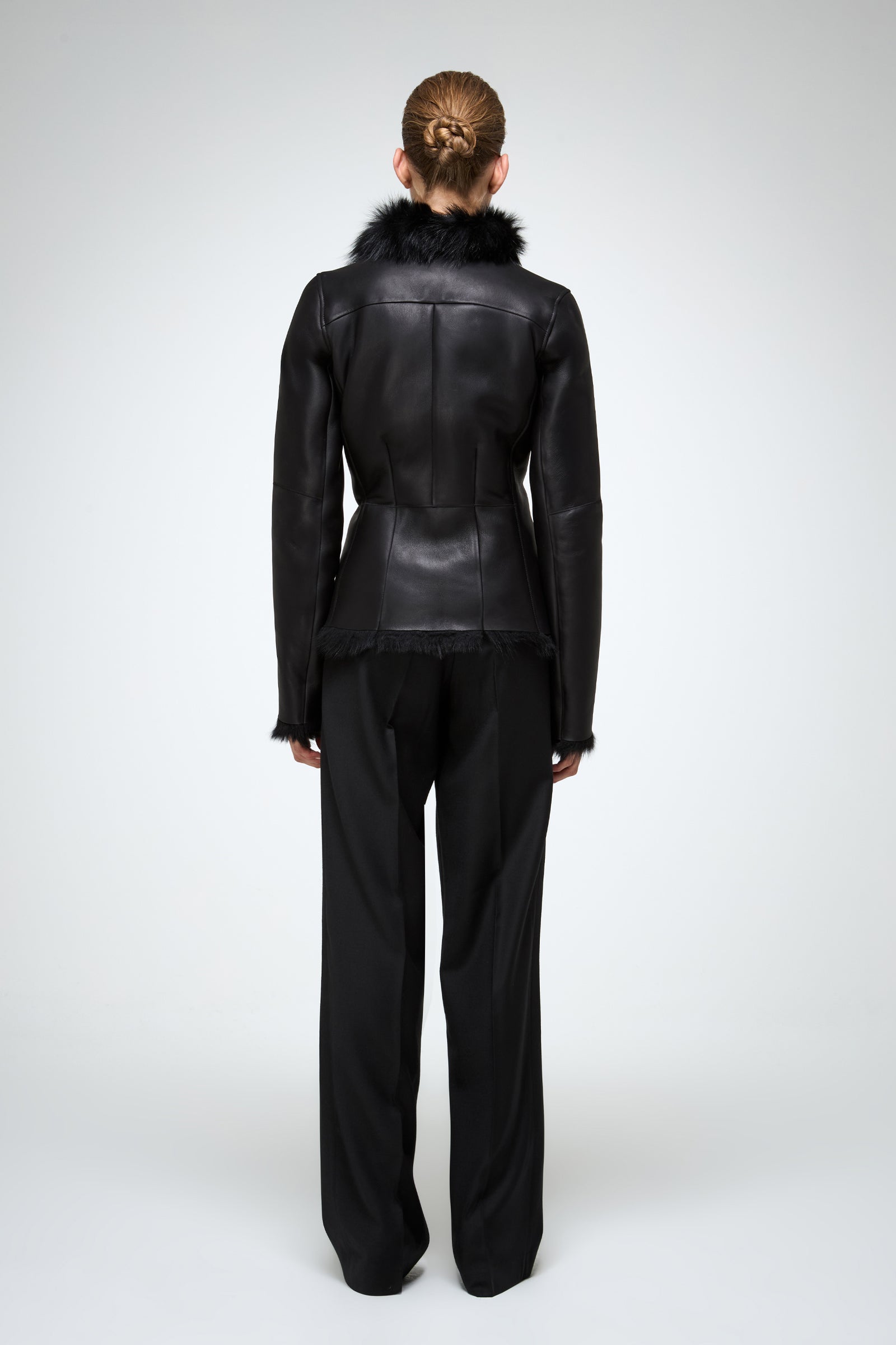 V S P - Adila - Toscana Black Shearling Jacket