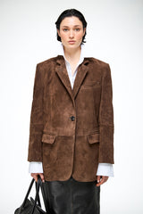 Caterina - Tobacco Leather Coat