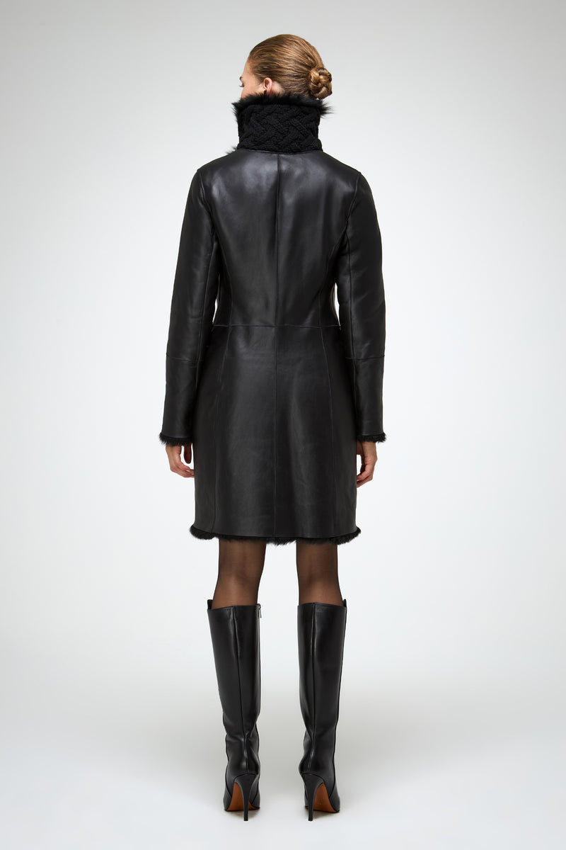 VSP - Mylena - Clotho Black Shearling Coat