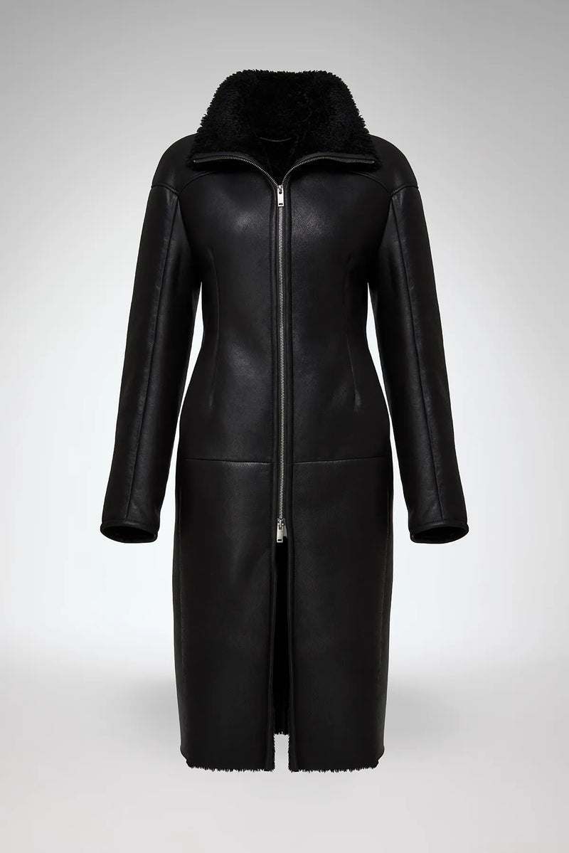 VSP - Salome - Black Shearling Coat