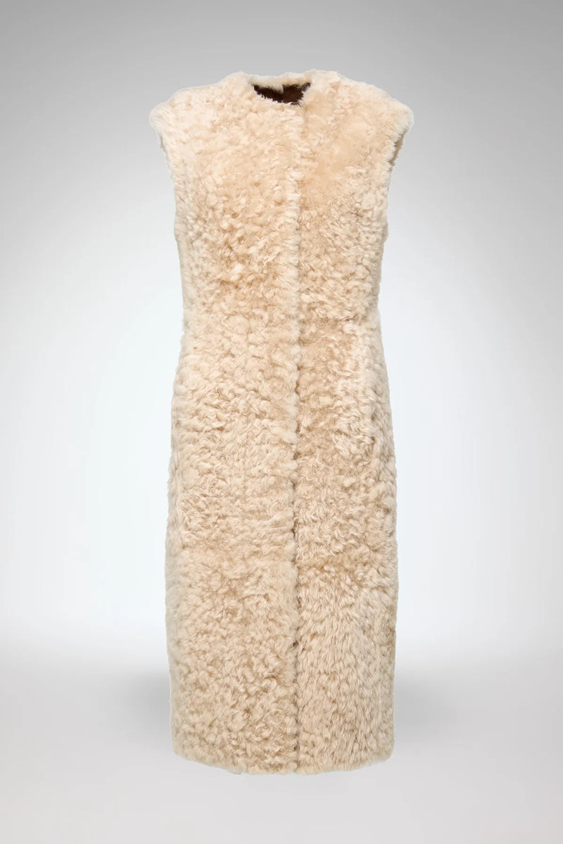 VSP - Mirella - Light Brown Shearling Vest