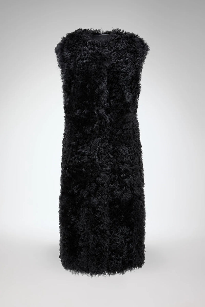 VSP - Mirella - Anthracite Shearling Vest