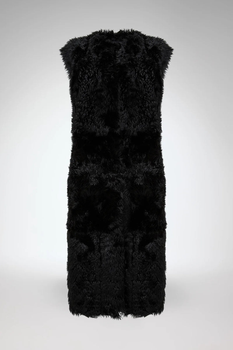 VSP - Mirella - Black Shearling Vest