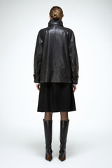 Naomi - Black Leather Coat