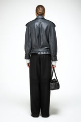 Lucia - Anthracite Leather Jacket
