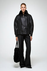 VSP - Sandie - Black Shearling Jacket