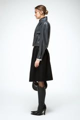 Alina - Anthracite Leather Jacket