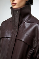 Eli - Dark Bordeaux Leather Jacket