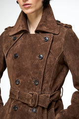 Camilla - Tobacco Leather Coat