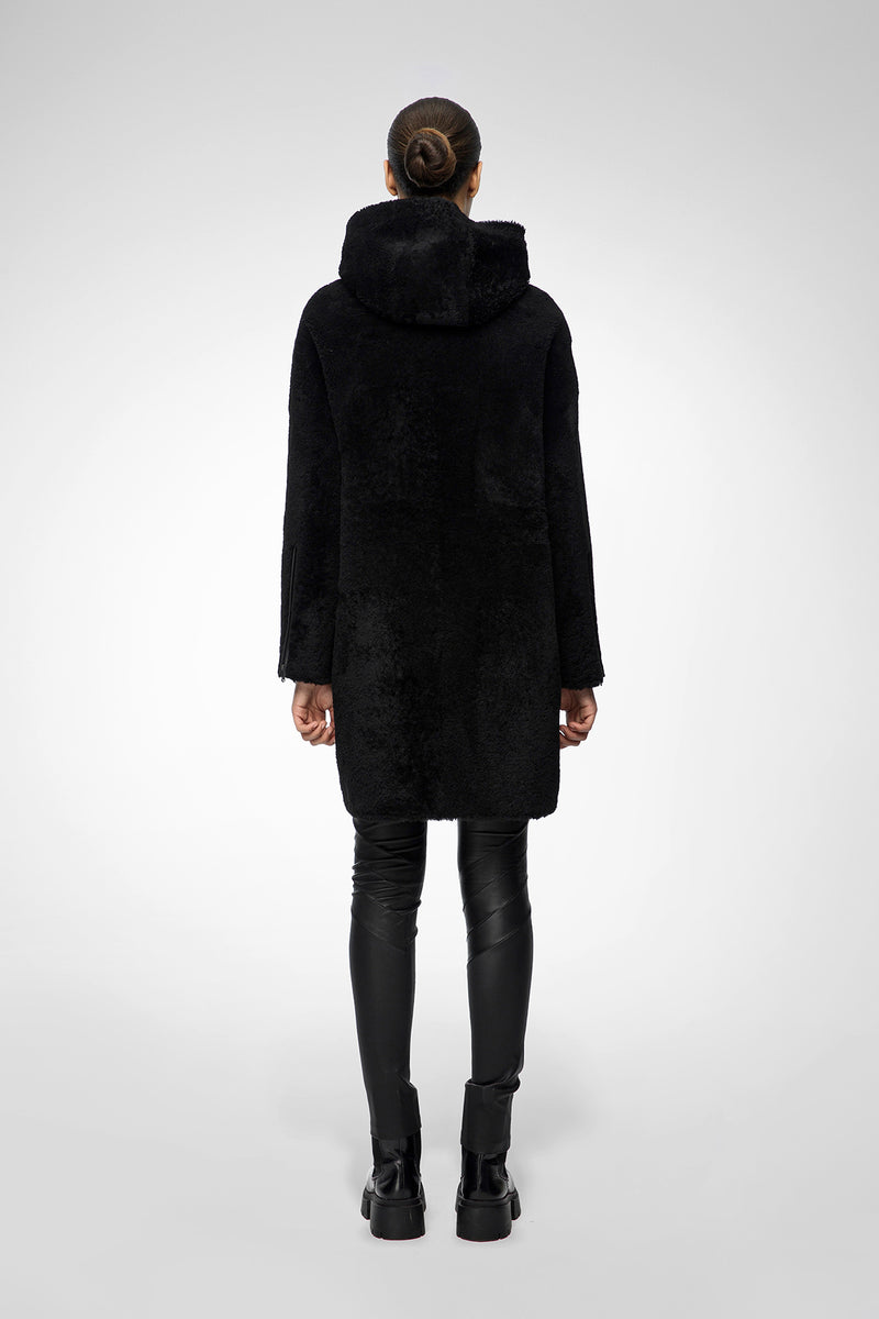 VSP - Cassia - Black Shearling Coat