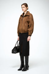 May - Tobacco Leather Jacket