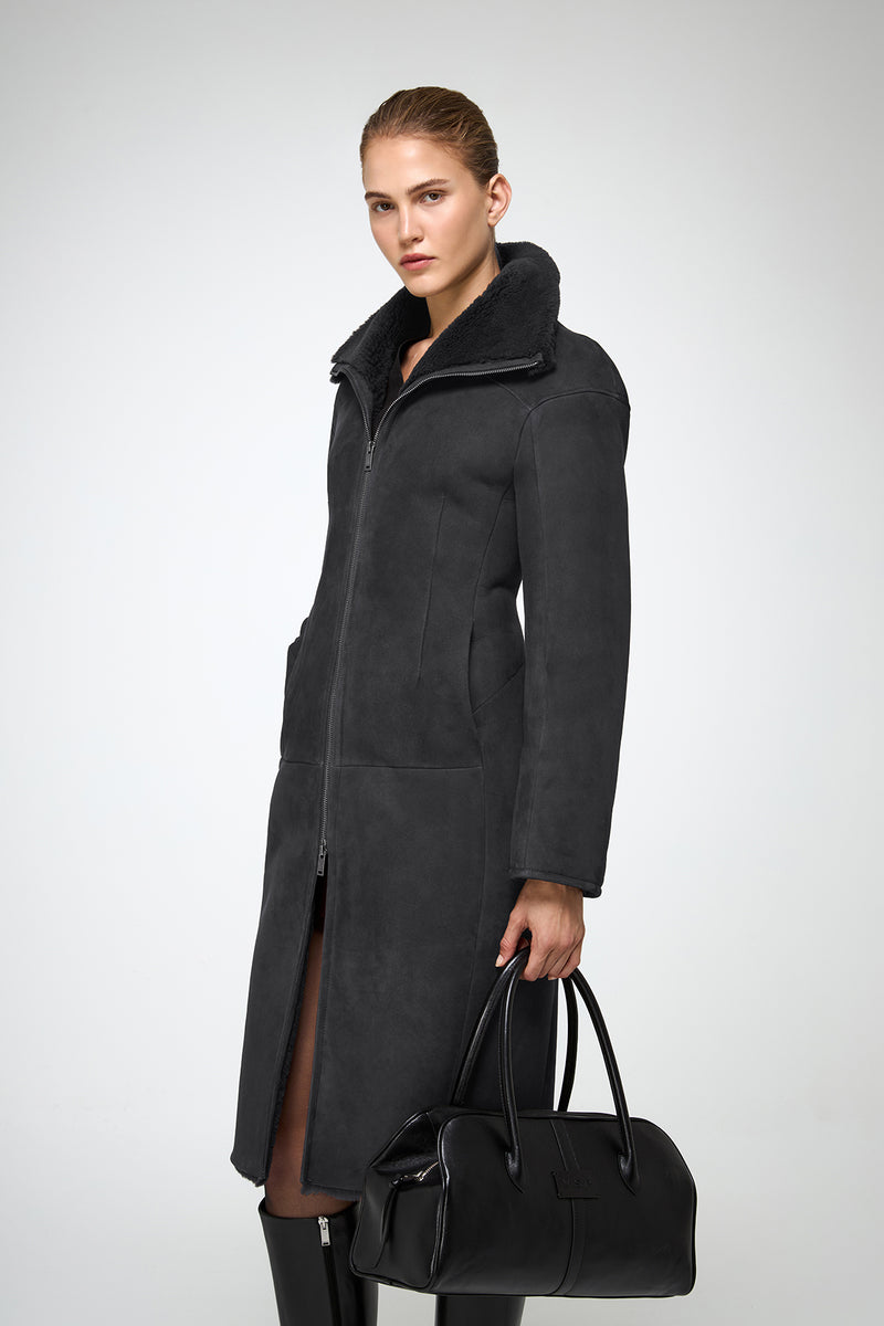 VSP - Salome - Anthracite Shearling Coat