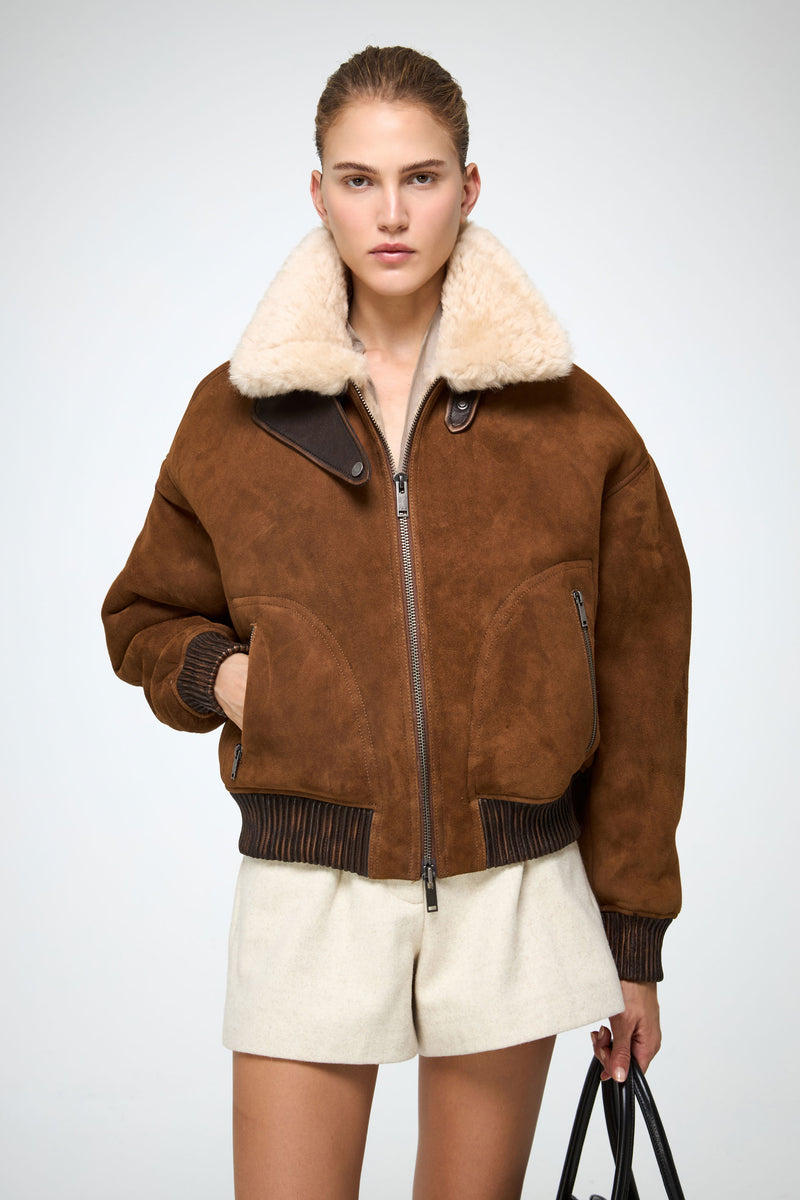 VSP - Tricia - Tobacco Shearling Jacket