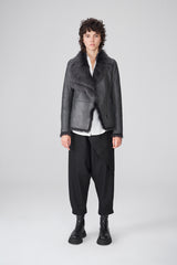 VSP - Adila - Clotho Anthracite Silky Shearling Jacket