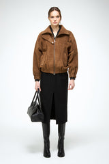 May - Tobacco Leather Jacket