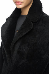 Jennifer - Black Shearling Coat