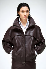 Eli - Dark Bordeaux Leather Jacket