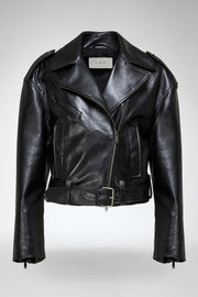 V S P - Anya - Black Leather Jacket