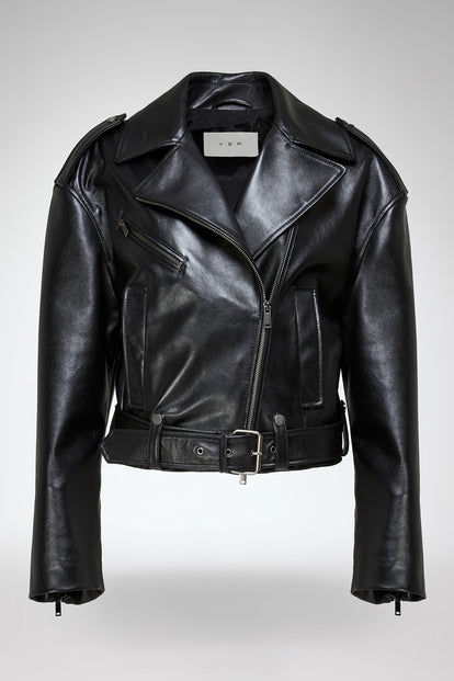 V S P - Anya - Black Leather Jacket