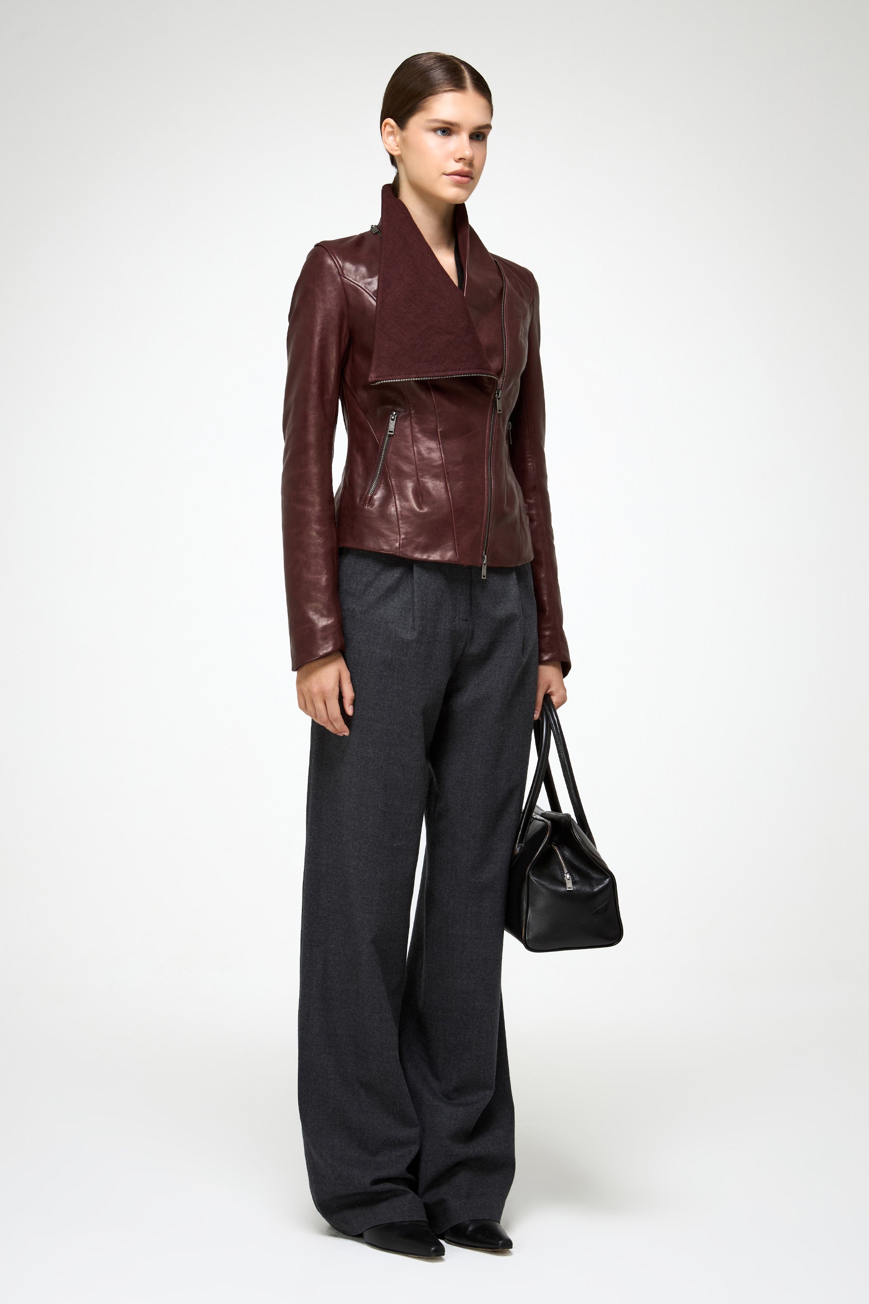 V S P - Edna - Cherry Leather Jacket
