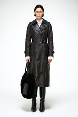 Camilla - Black Leather Coat