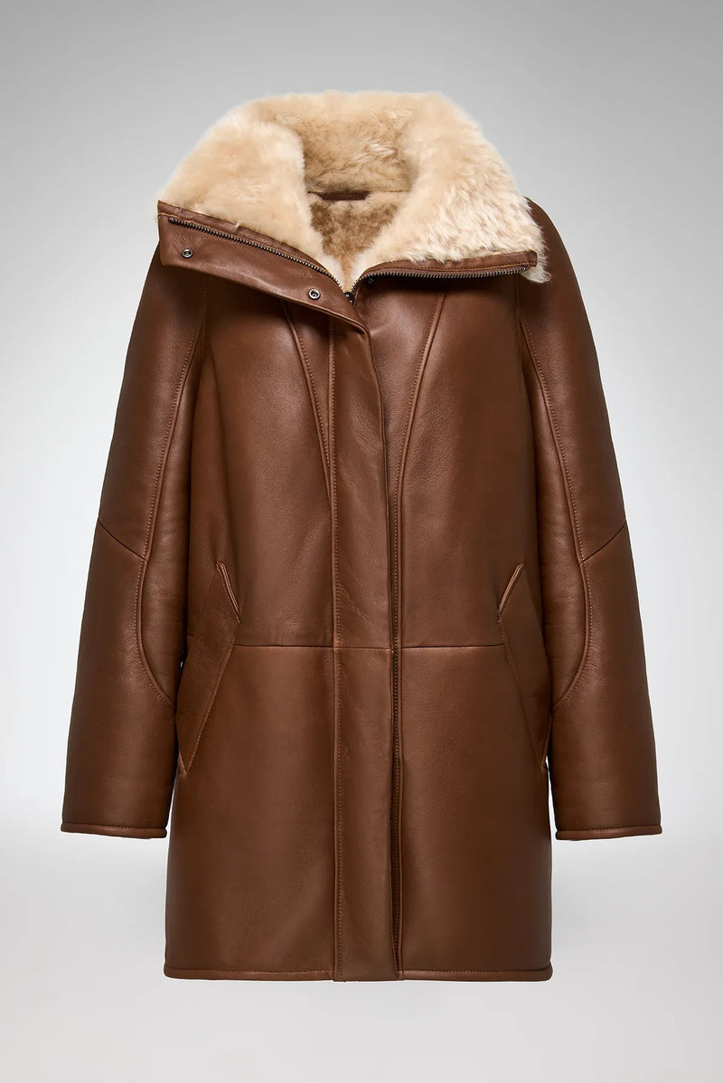 VSP - Prescillia - Brown Shearling Coat