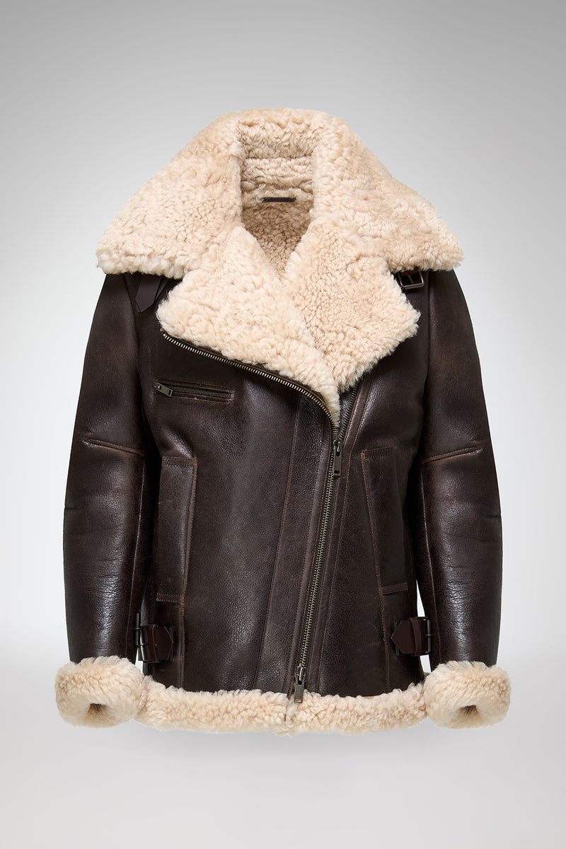 VSP - Antonella - Brown Shearling Coat