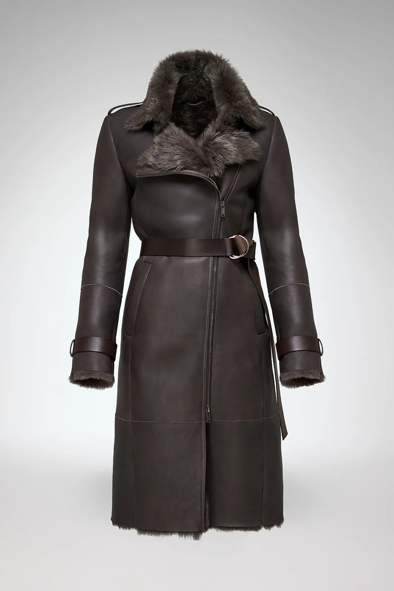 VSP - Lyza - Clotho Brown Shearling Coat