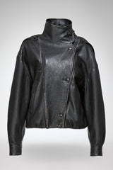Maya - Dark Brown Leather Jacket