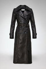 Camilla - Black Leather Coat