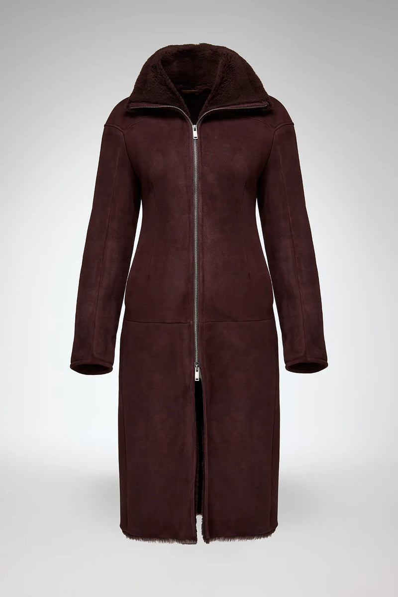 VSP - Salome - Cherry Shearling Coat