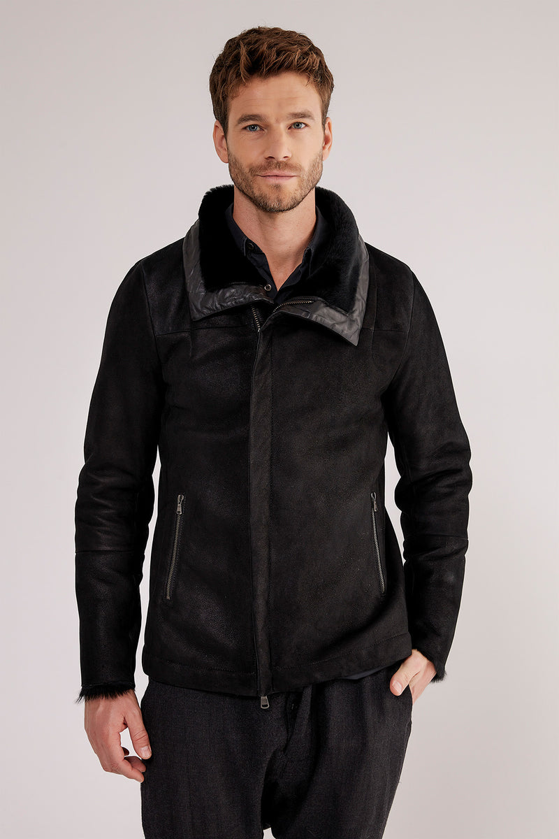 VSP - Luca - Black Shearling Coat