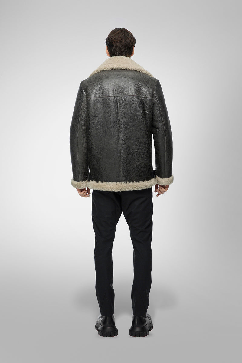 Rico - Anthracite Shearling Coat