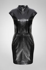 Saffira - Black Leather Dress