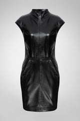 Saffira - Black Leather Dress