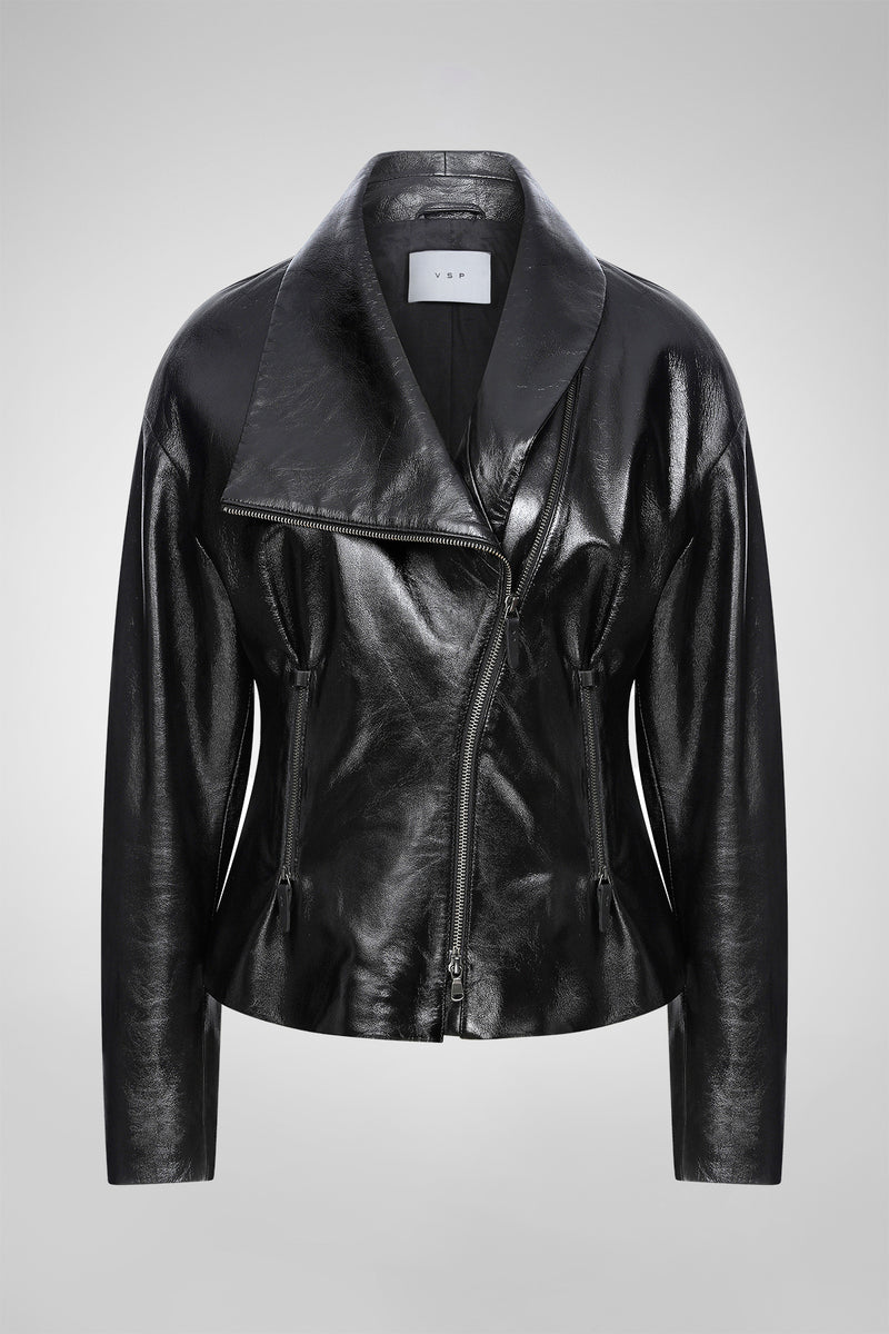 Nadia - Black Stella Leather Jacket