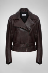 Carla - Bordeaux Leather Jacket