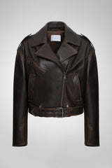 Anya - Brown Leather Jacket