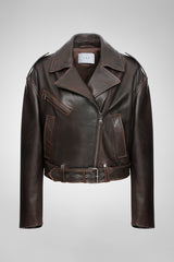 Anya - Brown Leather Jacket