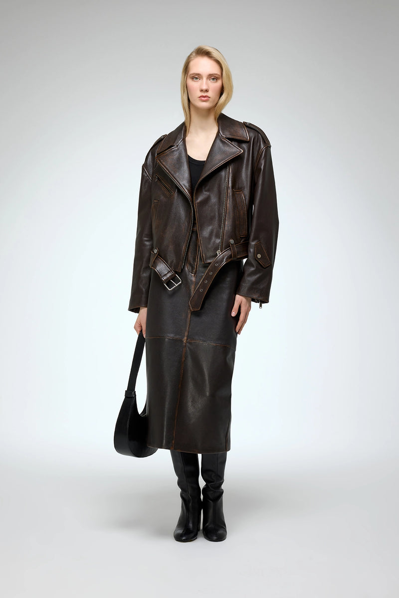 V S P - Anya - Brown Leather Jacket V S P - Anya - Brown Leather Jacket