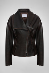 Briana - Brown Leather Jacket