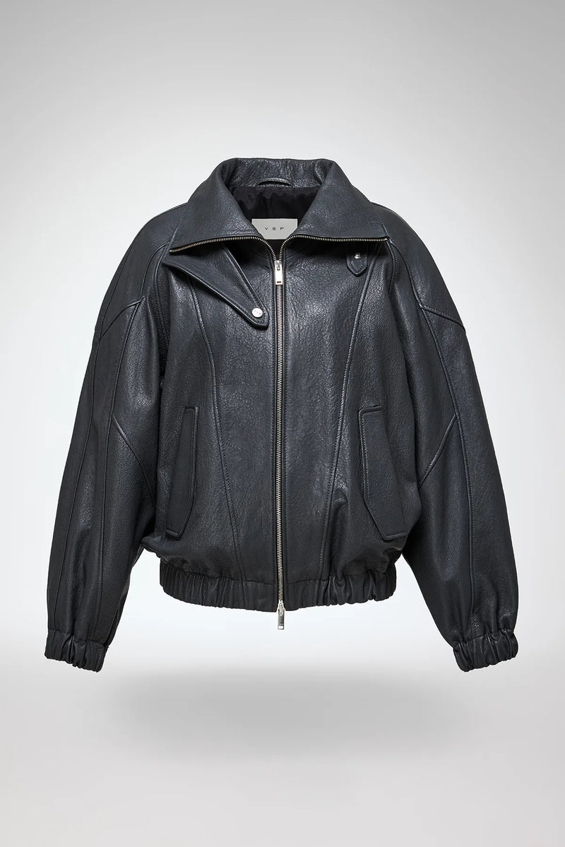 VSP - May - Anthracite Leather Jacket