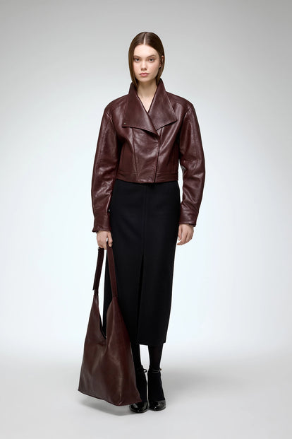 V S P - Isla - Cherry Leather Jacket