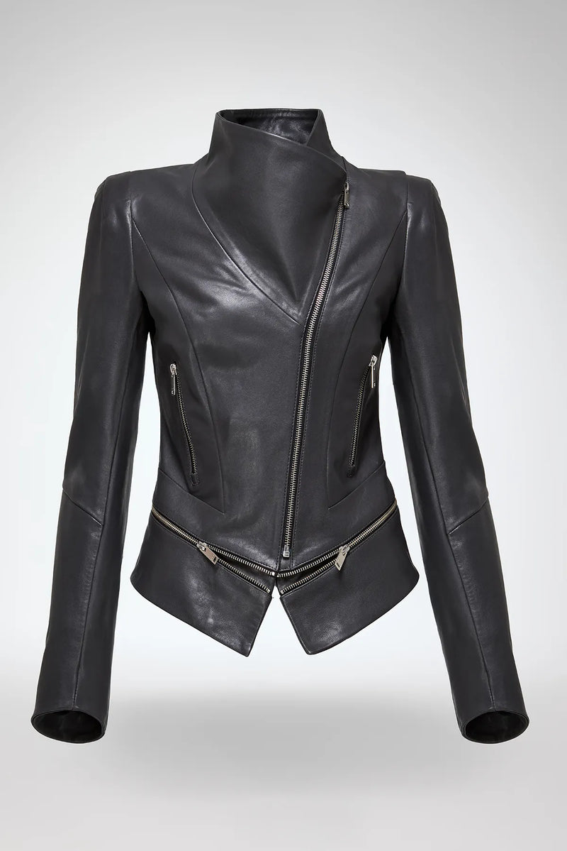 VSP - Marcela - Anthracite Leather Jacket