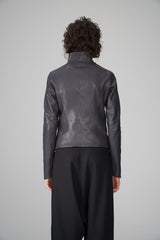 Alba - Anthracite Leather Jacket